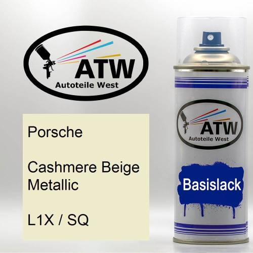 Porsche, Cashmere Beige Metallic, L1X / SQ: 400ml Sprühdose, von ATW Autoteile West.